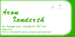 aron konderth business card